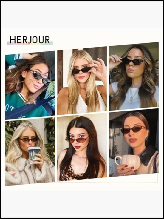 Retro Oval Cat Eye Sunglasses with 99% UV Protection Lightweight Acetate main image 6